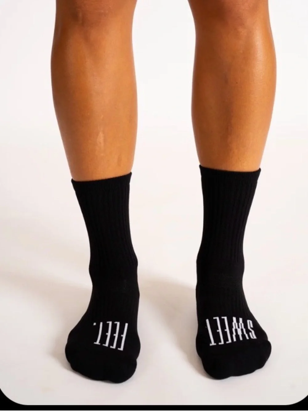 Black Sweetfeet Performance Compression - Mid Crew Sock